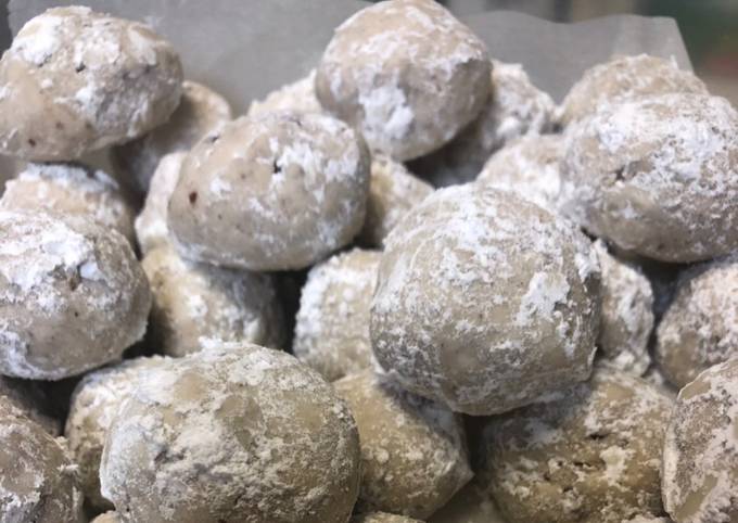 Steps to Prepare Exotic Snowballs (Italian wedding cookies) for Vegetarian Recipe