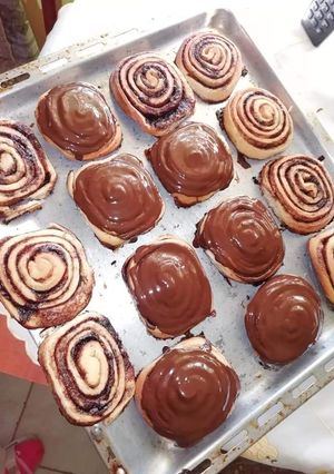 Kakaós csiga csokis és sima recept fotója