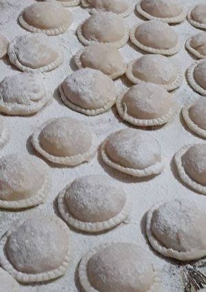 Una foto de Sorrentinos caseros de verduras🍽🤯