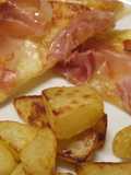Speck and scamorza triangle puffs