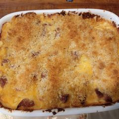 A picture of Crusty Baked Mac and cheese.