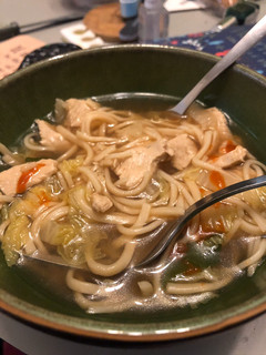 A picture of Super-soothing chicken noodle soup.