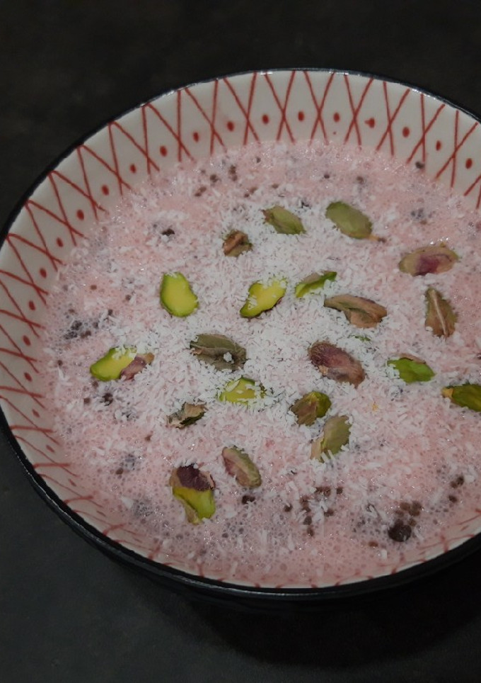 Una foto de Chía pudding de kéfir y fresas