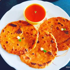 A picture of Healthy tasty unique jowar flour and Sattu flour vegetable paratha.