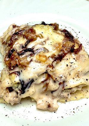 Foto di Lasagna con Radicchio, Salsiccia, Gorgonzola e Noci