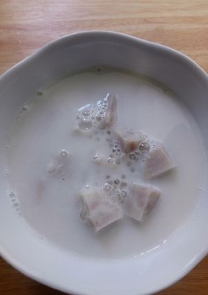 Hình của món Chè khoai môn bột báng.