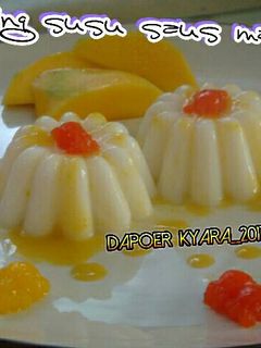 Foto resep Puding susu saus mangga