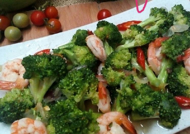 Resep Tumis Brokoli Udang  oleh Ge Adhian Cookpad