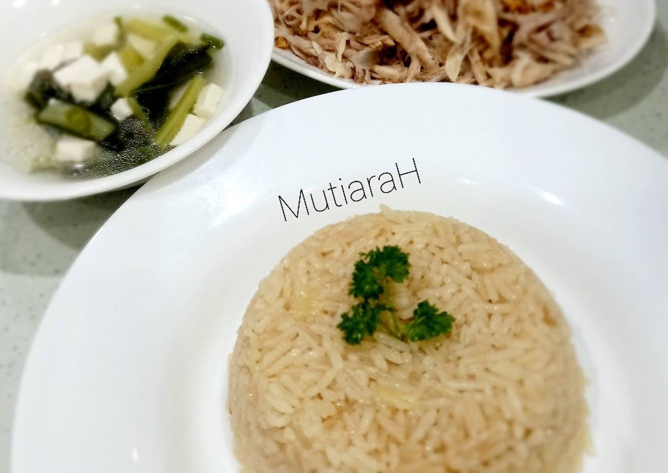 Hainanese Chicken Rice (Nasi Ayam Hainan)