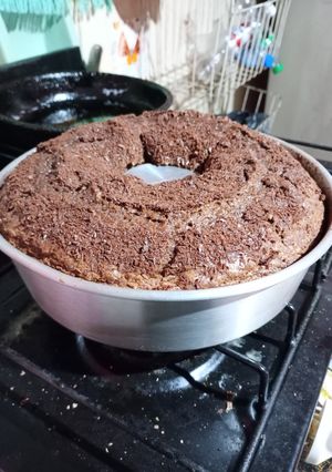 Una foto de Budín de cacao con chocolate rallado 🥧🍫☺️