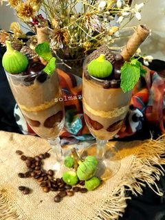 عکسی از دستور فرنی قهوه و نارگیل با آرد برنجsolmaz