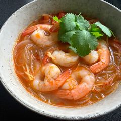 A picture of Hot & Sour Prawn Harusame Soup.