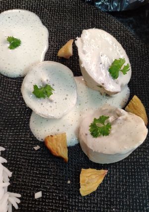 Une photo de Poulet à la crème d'algues kombu