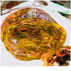 A picture of Rainbow Lachha Paratha.
