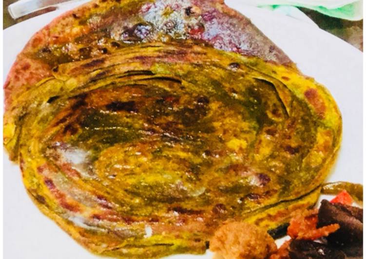 Rainbow Lachha Paratha