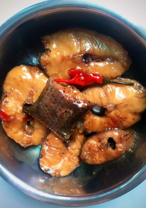 Hình của món Cá lóc kho tiêu.