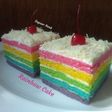 Rainbow Cake Kukus Ny.Liem Super Lembut