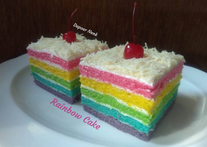 Rainbow Cake Kukus Ny.Liem Super Lembut