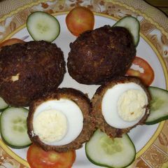 Scotch eggs, simple and testy A picture of Scotch eggs, simple and testy.
