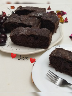 عکسی از دستور کیک شکلاتی گیلاس 😋