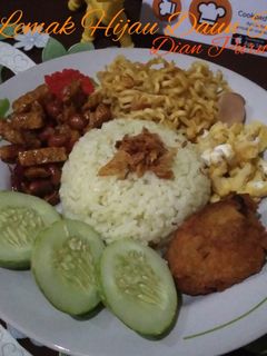 Foto resep Nasi Lemak Hijau Daun Pandan