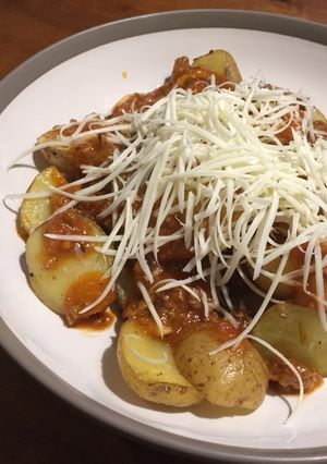 Foto resep Baked Potato Bolognese