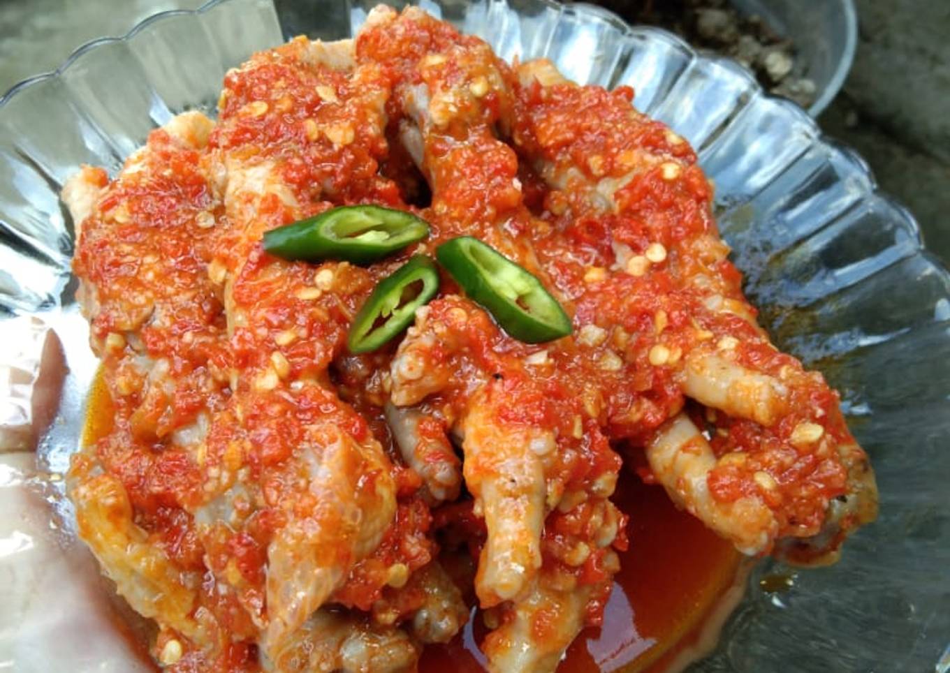 Ceker pedas (mantep)