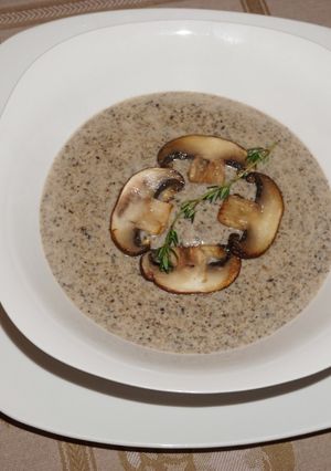 A picture of Cream of Mushroom Soup #2, Jon Style.