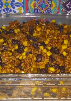 A picture of Ground turkey taco meat.