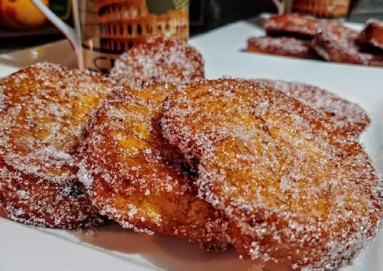 TORRIJAS Con☕Chocolate a la Taza🍫...!
