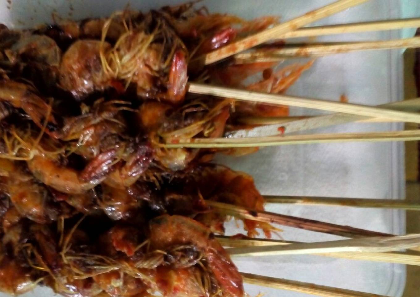 Sate udang bakar