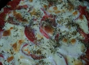 Una foto de Pizza de avena, rica y sana 😊