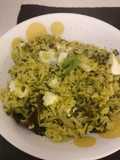 Fenugreek, coriander and mint, paneer pulao