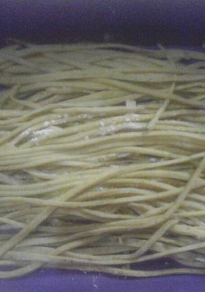 Foto resep Mie bayam homemade no telur cetak manual