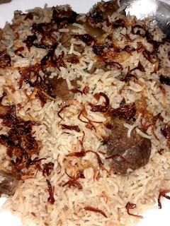 A picture of Yakhni Pulao.