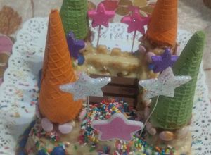 Una foto de Torta castillo día del niño