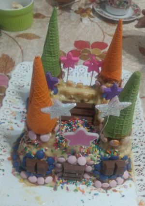 Una foto de Torta castillo día del niño