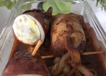 Update, Serving Recipe StuffedSquid In Scrambled Egg Sambal Sauce Restaurant Style
