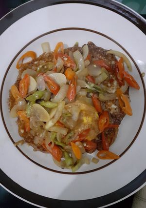 Foto resep Telur ceplok saus tiram