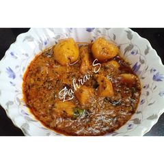 Dahi wale aloo A picture of Dahi wale aloo.