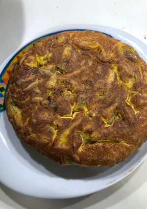 Una foto de Tortilla española con ayuda de airfryer
