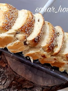 عکسی از دستور نان لوف کشمش و گردو🍞