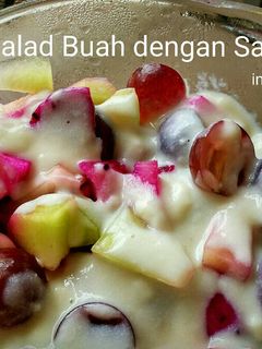 Foto resep Salad Buah saus Vla