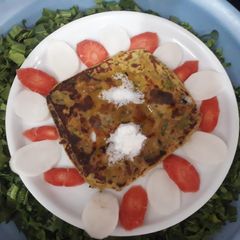 A picture of Parantha of leftover daal.