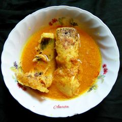 Dahi katla fish curry A picture of Dahi katla fish curry.