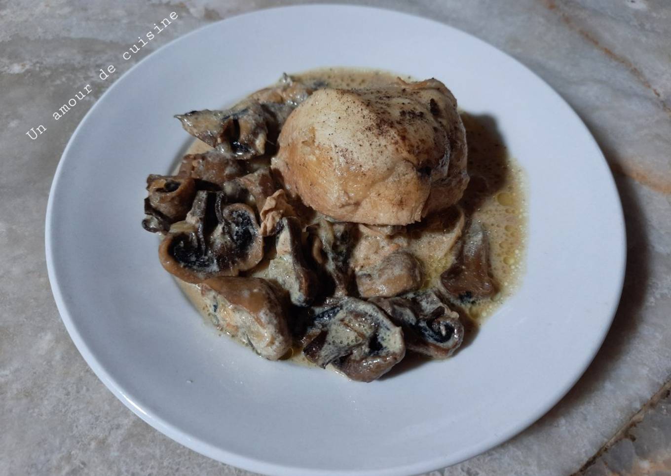 Poulet à la crème aux champignons 🍄