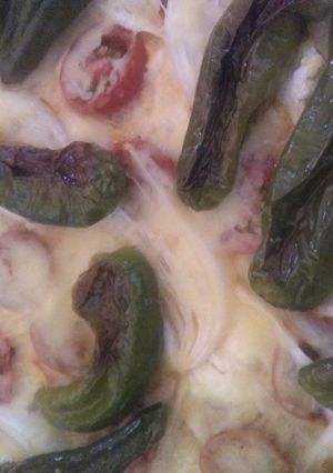 Una foto de Pizza vegana casera