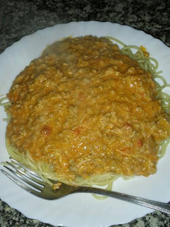 Una foto de Spaguetti con carne