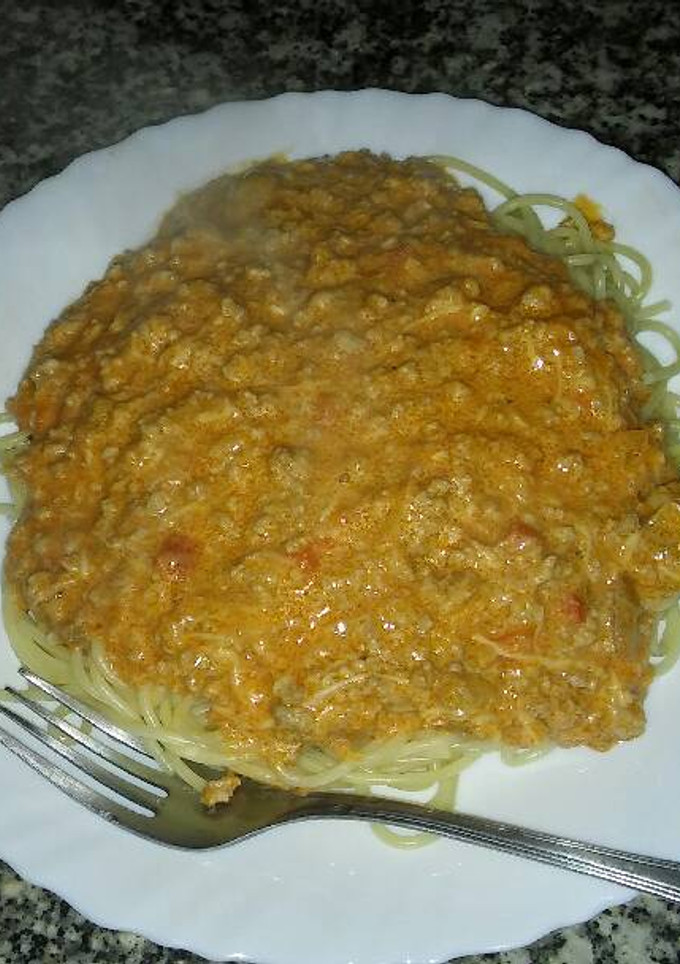 Una foto de Spaguetti con carne