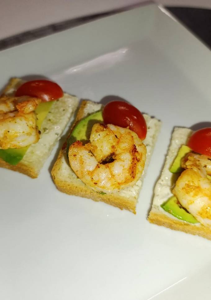 Бутерброди з креветками🦐